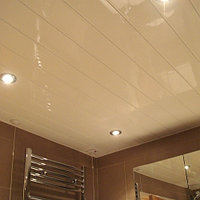Реечный потолок "Албес" бледно-розовый штрих на белом (S-дизайн)