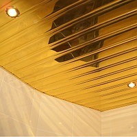 Реечный потолок "Албес" суперзолото (немецкий дизайн), фото 1