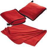 Плед-подушка красного цвета для нанесения логотипа, фото 2