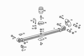 Передняя 3-х листовая рессора для MB 410 в сборе