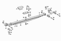 Задняя 5-ти листовая рессора для MB 410 в сборе