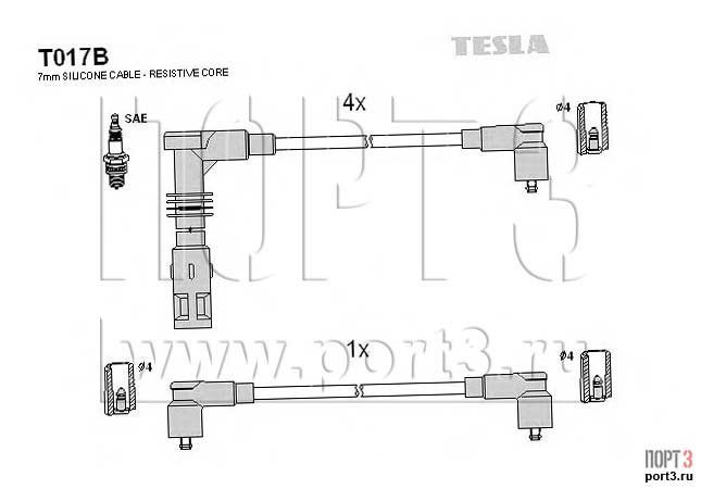 Провода высоковольтные TESLA VW Passat 2.0 16v 88-93