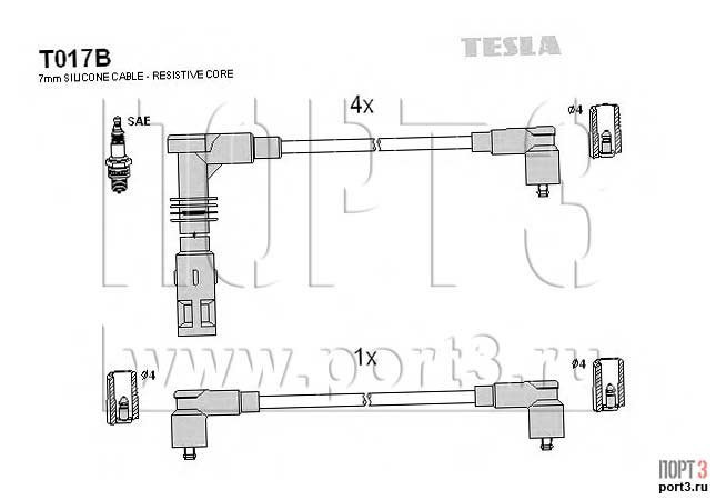 Провода высоковольтные TESLA VW Passat 2.0 16v 88-93 - фото 1 - id-p55022113