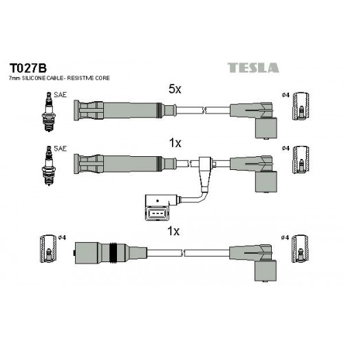 Провода высоковольтные TESLA BMW 530, 730 M30 88-92 с датч.распред.