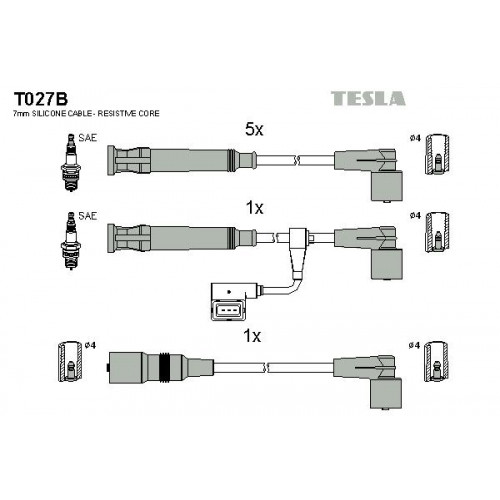 Провода высоковольтные TESLA BMW 530, 730 M30 88-92 с датч.распред. - фото 1 - id-p55022153