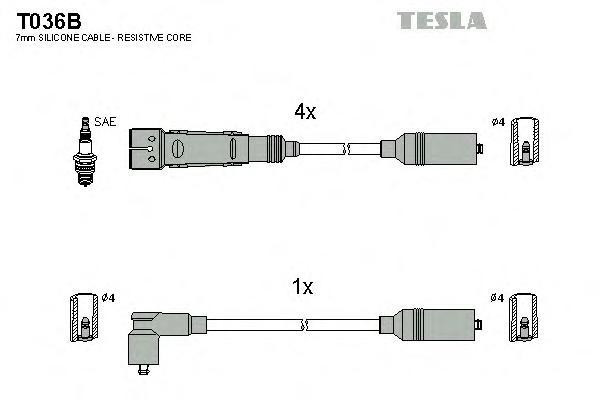 Провода высоковольтные TESLA VW Passat 2.0i 91-94