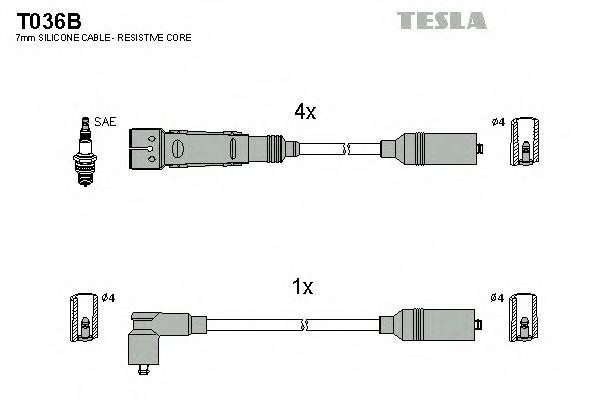 Провода высоковольтные TESLA VW Passat 2.0i 91-94 - фото 1 - id-p55044156