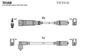Провода высоковольтные TESLA Audi 80 1.6-2.0 84-94 с мет.нак.
