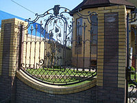 Забор художественная ковка с виноградом модель 178