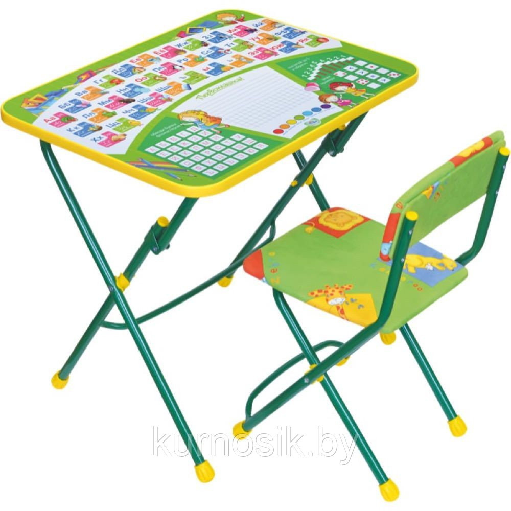 Набор детской мебели Ника «КУ1» Первоклашка зелёный
