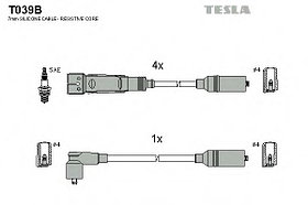 Провода высоковольтные TESLA Audi 100 2.0 AAD, ABK 91-  A4/A6 1.6/2.0 с мет.нак.