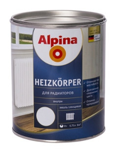 Эмаль для радиаторов белая Alpina 0,75 л - фото 1 - id-p55099117