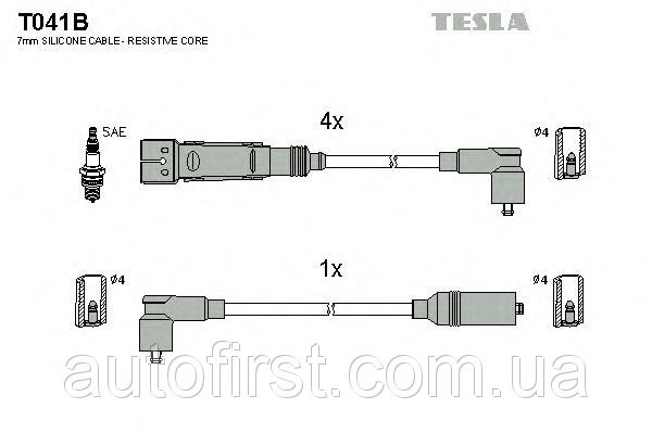 Провода высоковольтные TESLA Skoda Octavia 1.6 AEE 96-