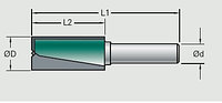 Фреза пазовая с торцевым зубом Z2+1