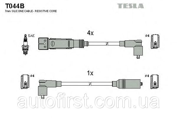 Провода высоковольтные TESLA VW 82-98 с метал.наконеч.