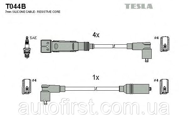 Провода высоковольтные TESLA VW 82-98 с метал.наконеч. - фото 1 - id-p55113495