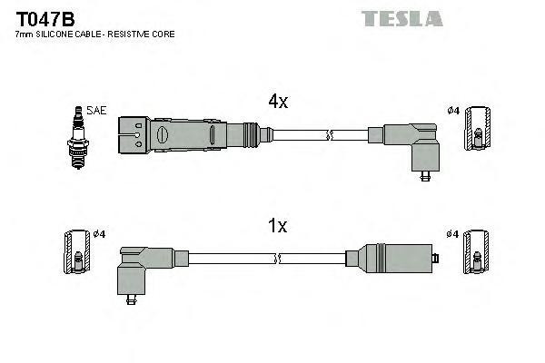 Провода высоковольтные TESLA VW Transporter 2.0i AAC 91-