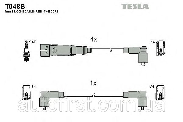 Провода высоковольтные TESLA VW Polo 1.4 AKV, AEX 95- - фото 1 - id-p55127126