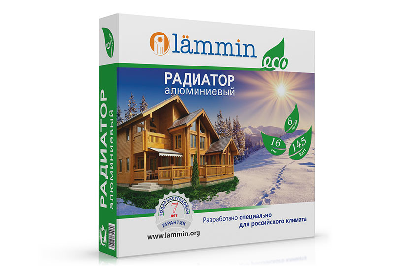 Алюминиевый радиатор Lammin Eco AL-350 - фото 3 - id-p55196304