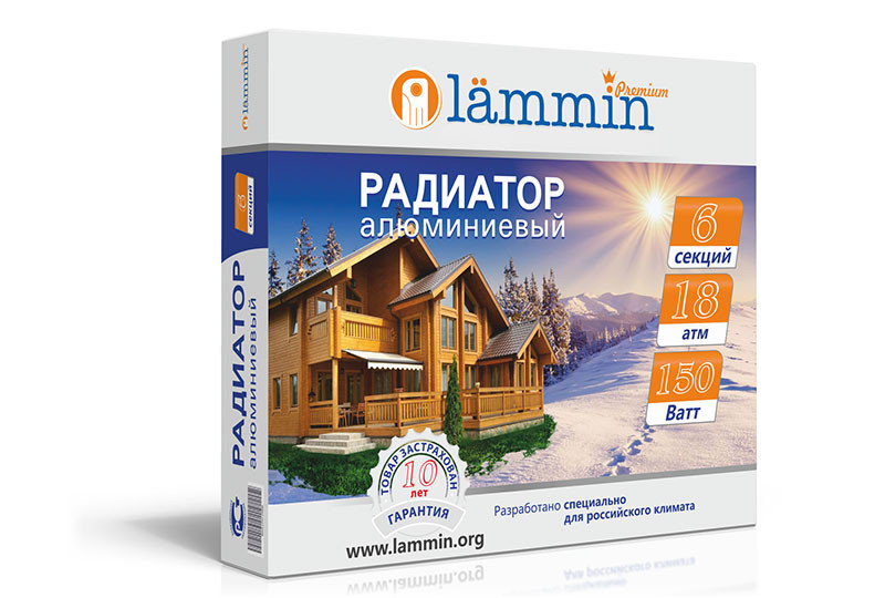 Алюминиевый радиатор Lammin PREMIUM AL-350 - фото 3 - id-p55196343