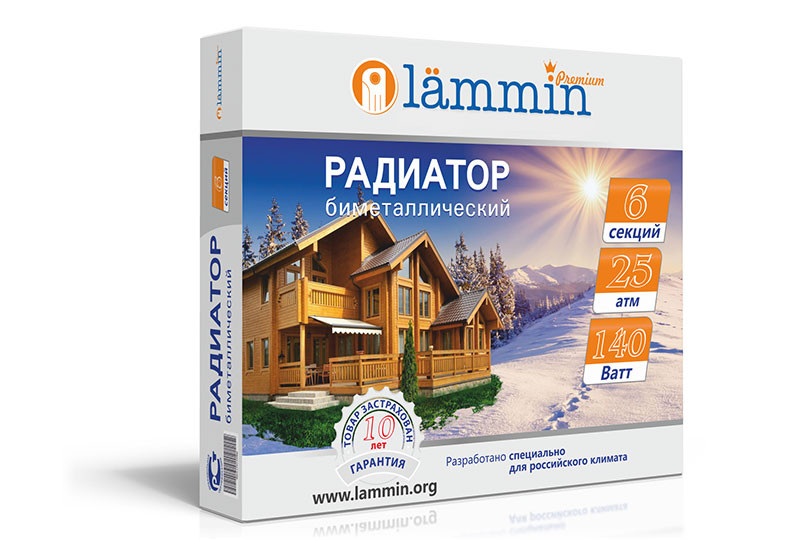 Биметаллический радиатор Lammin PREMIUM BM-500 - фото 3 - id-p55196455