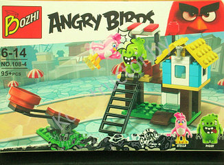 Конструктор Angry Birds 108-4 Домик Стеллы и катапульта (аналог Lego) 95 деталей 