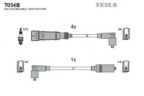 Провода высоковольтные TESLA VW Golf 1.4 ABD 91-