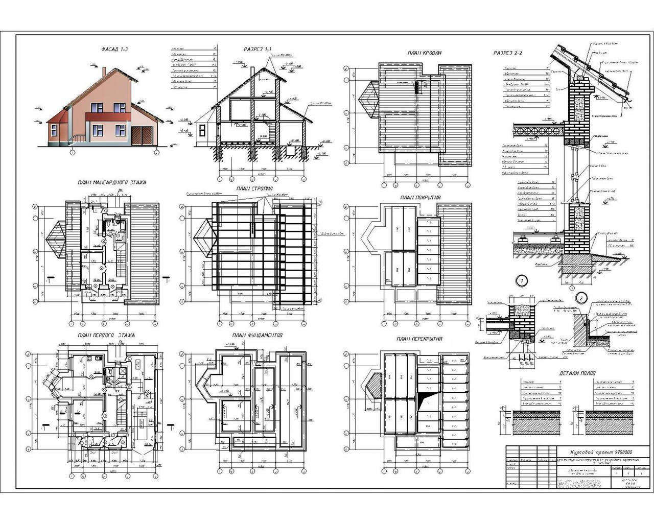 Архитектурное проектирование  частных  жилых домов коттеджей
