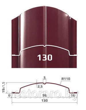 Штакетник металлический Европланка односторонний матовый - фото 1 - id-p55247534