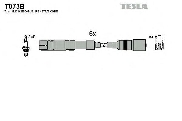 Провода высоковольтные TESLA Audi 80/100/A6 2.6i, 2,8i 91-97 - фото 1 - id-p55249127