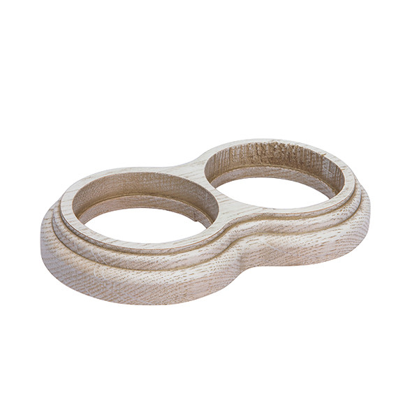 Рамка 2 поста Восьмерка   Выбеленый дуб с золотой патиной