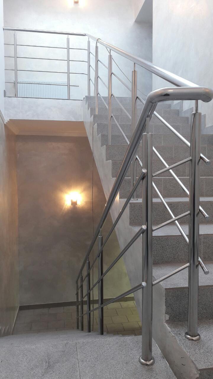 Ограждения лестниц из нержавеющей полированной стали - фото 3 - id-p50363459