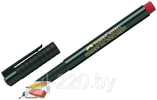 Ручка капиллярная Faber-Castell Finepen 1511, 0,4 мм., красная
