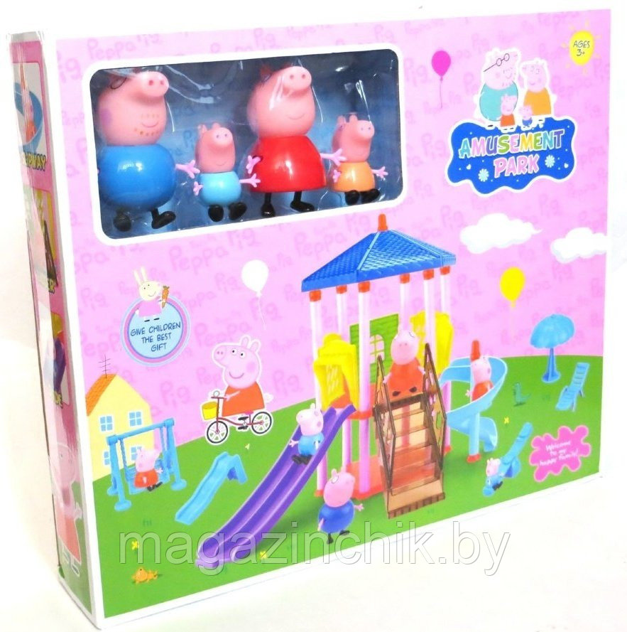 Игровой набор Игровая площадка Свинки Пеппы Peppa Pig, 4 фигурки, PP6044 - фото 4 - id-p55259567