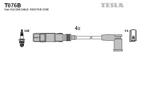 Провода высоковольтные TESLA Audi/VW 1.6/2.0 97-