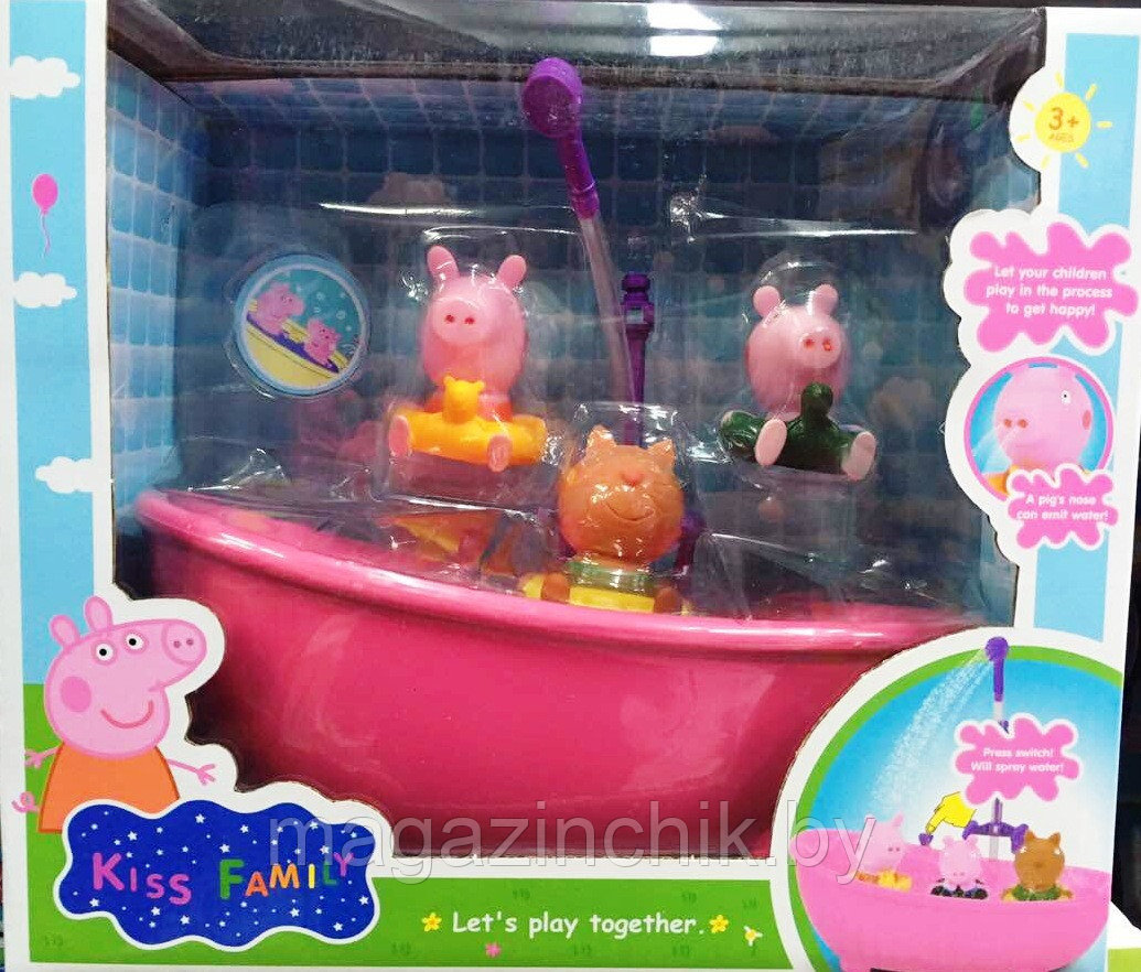 Игровой набор Ванная комната Свинки Пеппы Peppa Pig, 3 фигурки, 6080 - фото 1 - id-p55332200