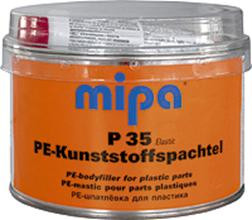 MIPA 290310000 P 35 Elastic PE-Kunststoffspachtel Шпатлевка эластичная для пластиков темно-серая 1кг - фото 1 - id-p55409811