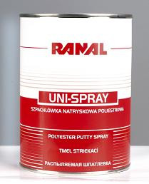 RANAL 00701-4 Шпатлёвка жидкая UNI-SPRAY 1,2кг с отвердителем - фото 1 - id-p55409829