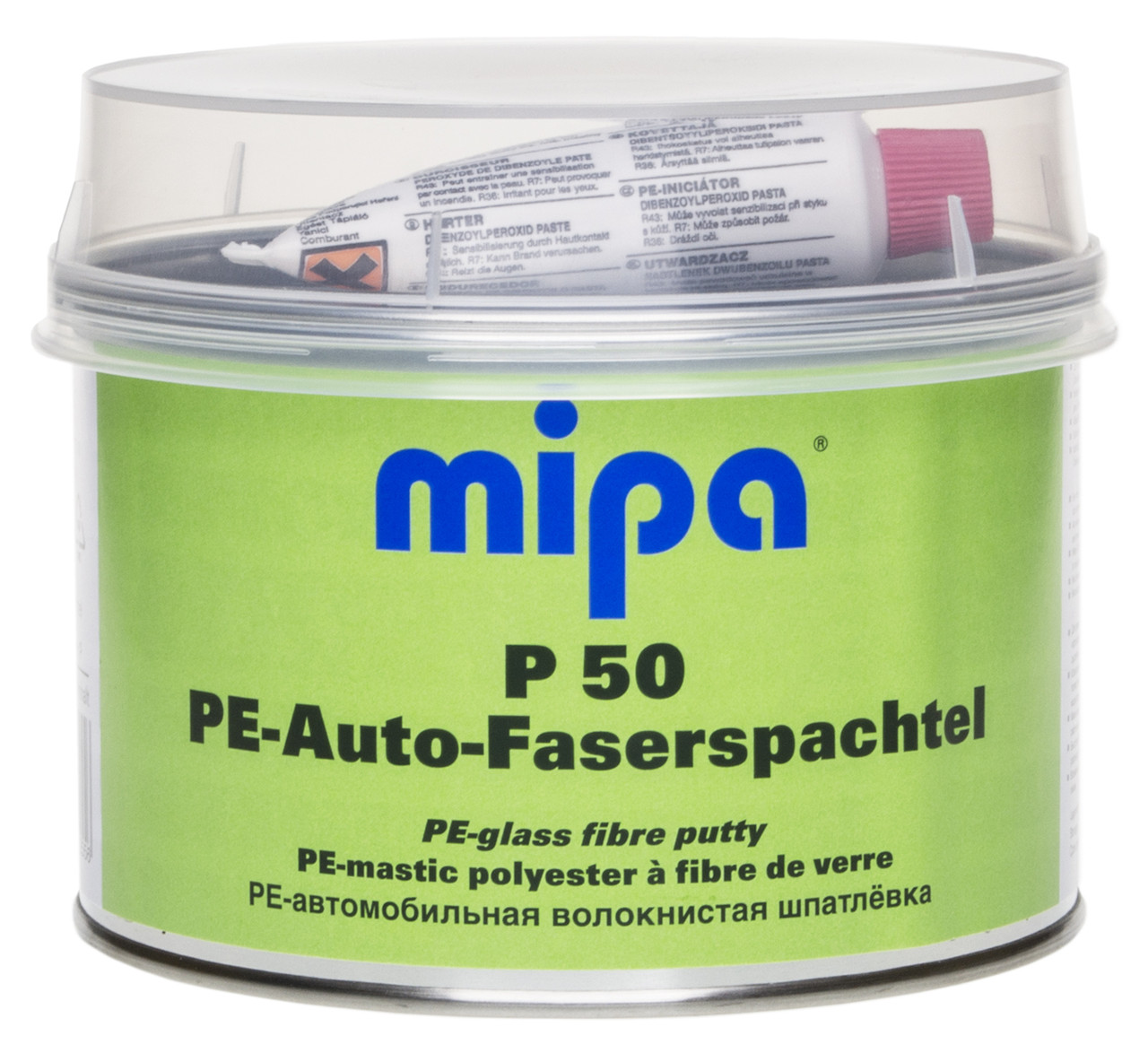 MIPA 289010000 P 50 PE-Faserspachtel Шпатлевка стекловолокнистая желтая 875г - фото 1 - id-p55409861