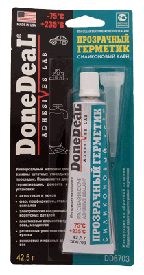 Done Deal DD6703 Герметик-клей прозрачный силиконовый 42,5г