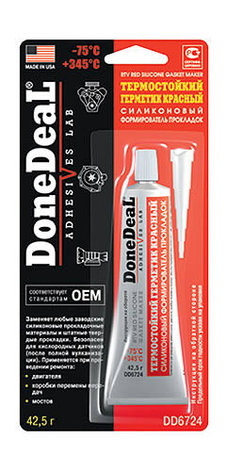 Done Deal DD6724 Формирователь прокладок термостойкий красный силиконовый 42,5г, фото 2