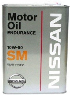 Моторное масло NISSAN KLAM4-10504 SM ENDURANCE GT-R SPECIAL 10W-50 4л, фото 2