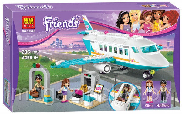 Конструктор 10545 Bela Friends Частный самолет, 236 дет., аналог Лего (LEGO) Френдс 44110