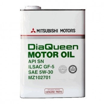 Моторное масло MITSUBISHI MZ102701 DIAQUEEN MOTOR OIL SN 5W-30 4л, фото 2