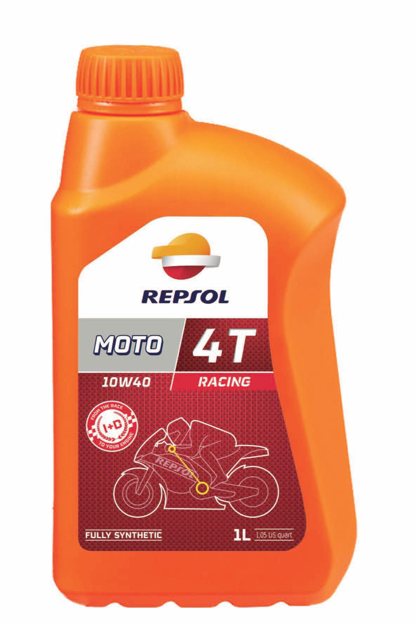 Масло моторное, 10W40 MOTO RACING  4T, 1 л. Repsol