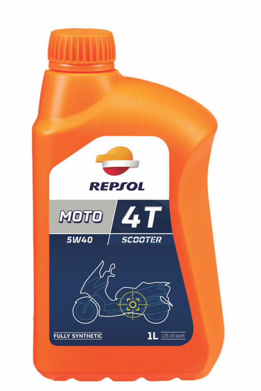 Масло моторное, 5W40 MOTO SCOOTER  4T, 1 л. Repsol