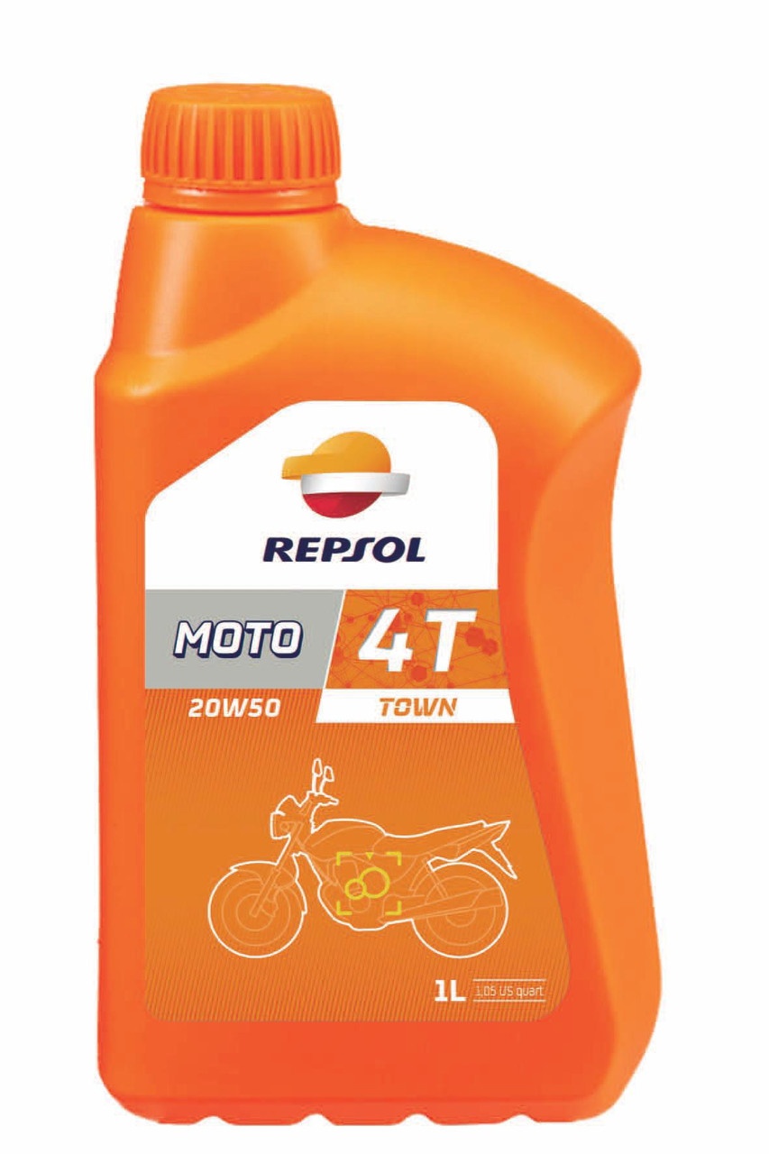 Масло моторное, 20W50 MOTO TOWN 4T , 1 л. Repsol