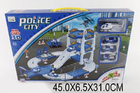 ИГРОВОЙ НАБОР POLICE CITY АРТ.P3488 ИЗ СЕРИИ My First Racing Set ПАРКОВКА СО СПУСКОМ И ВЕРТОЛЕТНОЙ ПЛОЩАДКОЙ 3 МАШИНКИ И ВЕРТОЛЕТ В КОМПЛЕКТЕ