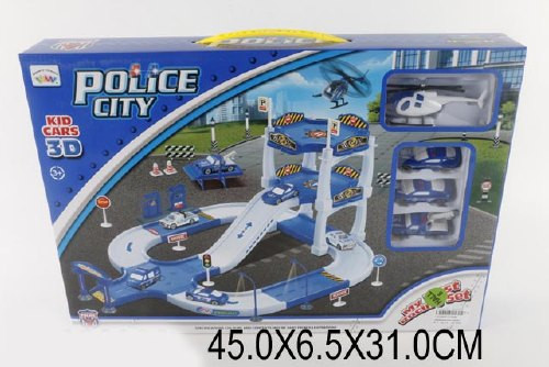 ИГРОВОЙ НАБОР POLICE CITY АРТ.P3488 ИЗ СЕРИИ My First Racing Set ПАРКОВКА СО СПУСКОМ И ВЕРТОЛЕТНОЙ ПЛОЩАДКОЙ 3 МАШИНКИ И ВЕРТОЛЕТ В КОМПЛЕКТЕ - фото 1 - id-p55504681