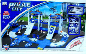 ИГРОВОЙ НАБОР POLICE CITY АРТ.P3588 ИЗ СЕРИИ My First Racing Set ПАРКОВКА С 2-МЯ СПУСКАМИ И